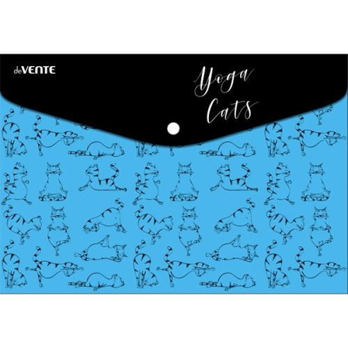 Папка с кнопкой А4 0.15 Devente Yoga Cats 3071940