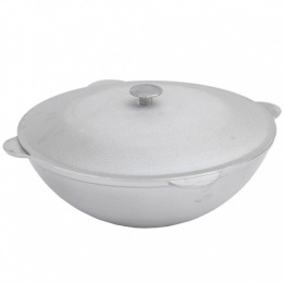 Казан алюминиевый литой 12л 40см с крышкой татарский Гардарика 12-2