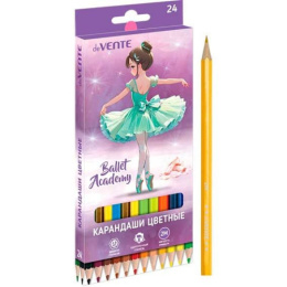 Карандаши цветные 24 цвета Devente Ballet Academy 2М, шестигранные 5024535