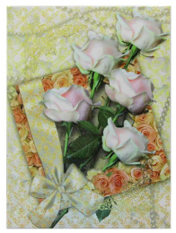 Папка адресная с тиснеными уголками Нежность, ламинированная (пухлая) ПЛ4001-5999