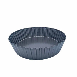 Форма для выпечки из углеродистой стали с антиприг. покрытием круглая d-26см h-5см рифленая Радужный Дом РД85752