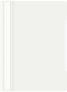 Скоросшиватель пластиковый белый Бюрократ -PS20WH,-PS20WN