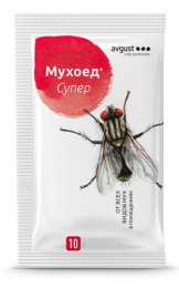 Гранулы от мух Мухоед Супер 10г от всех видов в помещении Avgust