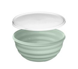 Миска пластиковая с крышкой 1,1л Латина, светло-зеленый Homver 222136517/03