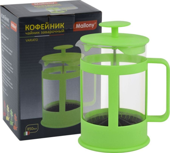 Френч-пресс 0,85л стекло+пластик Variato Mallony 950078