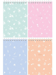 Блокнот А6  40 листов Цветочный паттерн 17, гребень Б40-9345