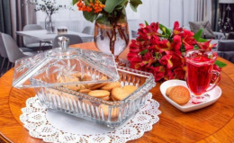 Бисквитница стеклянная Souma с крышкой 26,5х15,5см/1,24л, в п/у Kaveh 1240 73S62F21