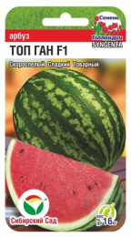Арбуз Топ Ган F1 3шт. цветной пакет Сибирский сад