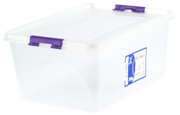 Контейнер для продуктов пластиковый 20,0л прямоугольный с ручками, прозрачный Ар-Пласт 05007