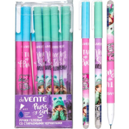 Ручка Пиши-Стирай гелевая Devente Paris Girl, синяя 0,5мм 5051517