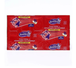 Пластины от комаров, мух 10шт. Ультра сила! без запаха Домовой Прошка Л123