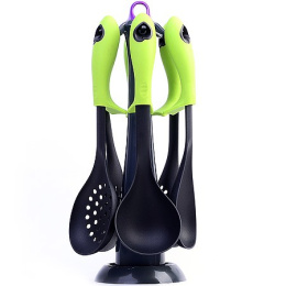 Набор кухонных принадлежностей нейлоновых 7 предм. на пластиковой подставке, пластиковые ручки Mayer & Boch 29526