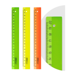 Линейка пластиковая 20см Стамм Neon, непрозрачная ассорти ЛН11,023934