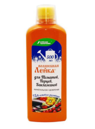 Жидкое удобрение для томатов, перцев и баклажанов 500мл Волшебная лейка комплексное Буйские удобрения