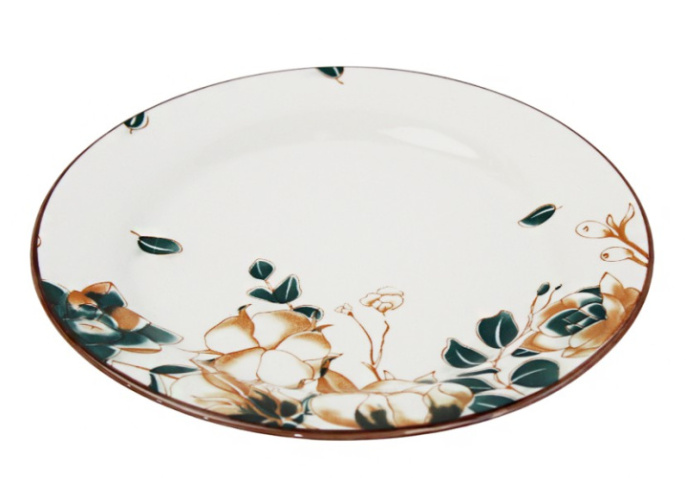 Тарелка фарфоровая мелкая 200мм Хлопок Фокус т8-2600ц