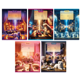 Тетрадь  18 листов линейка BG Коты Т5СК18_ВЛ 60300