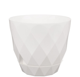 Горшок для цветов пластиковый Laurel с поддоном 2,3л d-17,5см белый IDIland 221610929/01
