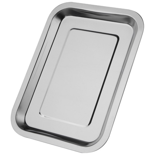 Поднос из нержавеющей стали прямоугольный 19х26х1,5см Domestico 108942