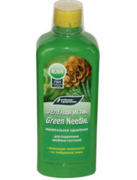 Жидкое удобрение для подкормок хвойных растений 500мл Зеленая игла комплексное (концентрат) Буйские удобрения