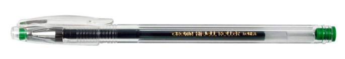 Ручка гелевая Crown зеленая HJR-500B