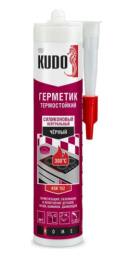 Герметик KUDO KSK-152 силиконовый нейтральный высокотемпературный,черный, 280 мл KSK-152