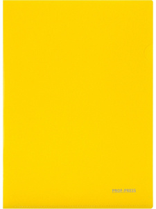 Папка-уголок А4 180мкм, желтая неон ПК-8715