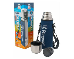 Термос  0,75л нержавеющая колба узкое горло с глухой пробкой, в неопреновом чехле и индив. упаковке Penguin ВК-21В