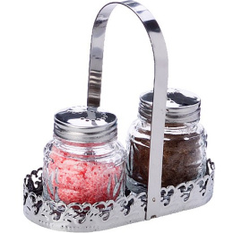 Набор для специй стекло + нержавеющая сталь 2 предмета на подставке, в п/у Mayer & Boch 40488