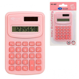 Калькулятор  8 разрядов, розовый МС-887/РОЗ/
