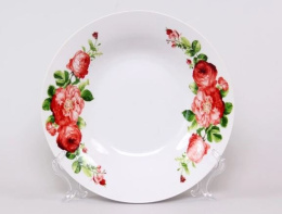 Тарелка фарфоровая глубокая 200мм/500мл Чайная роза 2 1029094