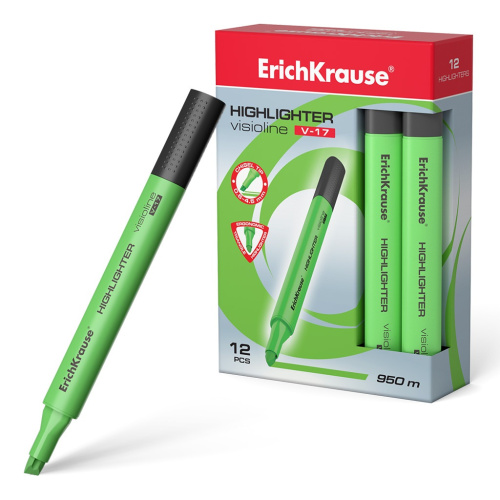 Текстовыделитель зеленый ErichKrause V-17 56701