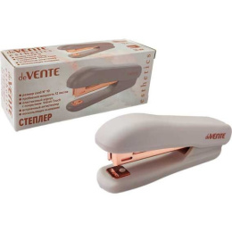 Степлер №10 12 листов Devente Esthetics, пластиковый, лавандово-пепельный/розовое золото 4142520
