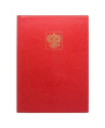 Папка адресная Герб России, красная 2032.Г-202