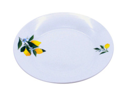 Тарелка фарфоровая мелкая 175мм Лимоны Фокус т7-3108