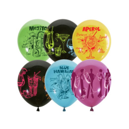 Шар пастель 30см ПатиБум Коктейль Пати M12/30 ассорти 356933