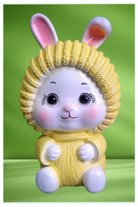 Копилка гипсовая Зайчик-малыш 15х22см ГусьДекорЛюкс 4К14