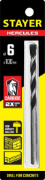 Сверло по бетону  6x100мм ударное, Hercules Professional Stayer 2915-100-06