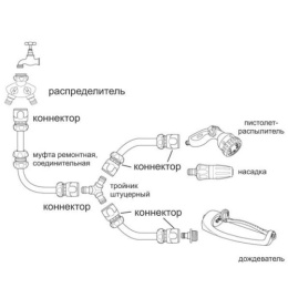 Соединитель-коннектор 1/2" быстросъемный, Grower ДоброСад 784-201