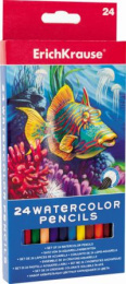 Карандаши акварельные 24 цветов ErichKrause с кистью 32882