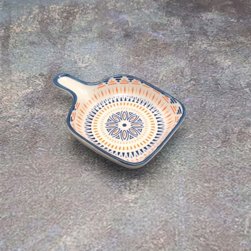 Блюдо керамическое фигурное  80х80мм Узор Радужный Дом РД84557