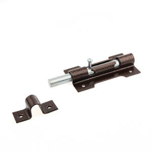 Засов накладной Делга, медь, круглый Делга 2082