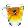 Кружка стеклянная 250мл Грация Живая природа. Подсолнух Декостек 1649-Д