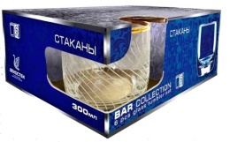 Набор стаканов стеклянных 6шт. 300мл низкие Кардамон, в п/у Декостек 160-ПТЗ4