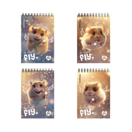 Блокнот А6  60 листов ErichKrause Fluffy, гребень, в ассортименте 63382