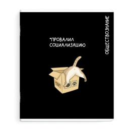 Тетрадь  48 листов П Обществознание Коты мемы 69833