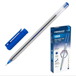 Ручка шариковая на масляной основе Pensan Offis 1005, синяя, 1мм 1005 143829 1553986