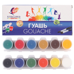 Гуашь 12 цветов Луч Классика, по 20мл, блок тара 21С 1376-08