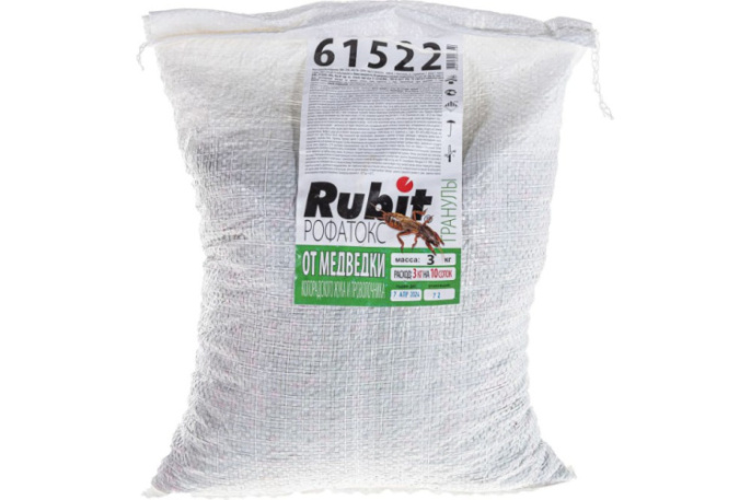 Рофатокс 3кг гранулы от медведки, проволочника и колорадского жука Rubit