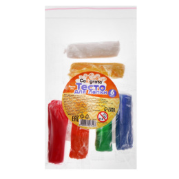 Тесто для лепки  6 цветов  72г (на растительной основе), в пакете Calligrata 5400742