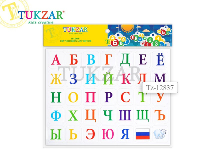 Азбука магнитная Русский алфавит 35шт. 17х23см TZ 12837